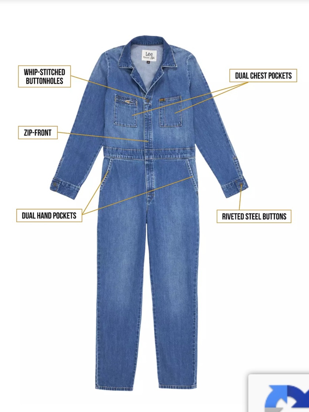 NWT Lee union-alls